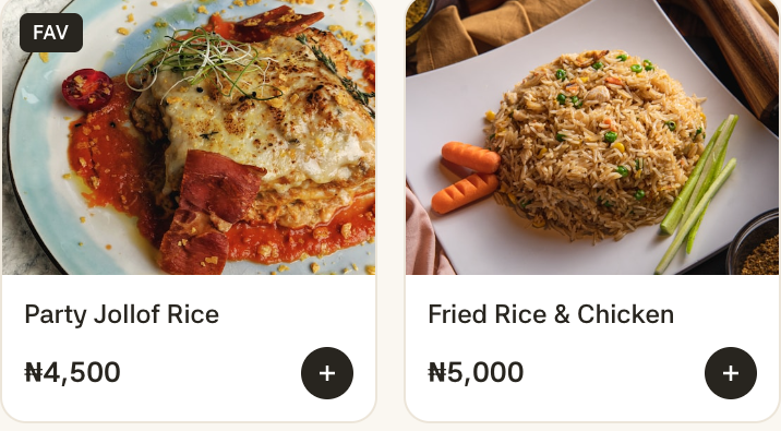 Menu items on a topmenu store